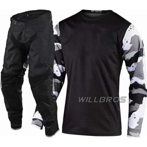 ATV MTB Bike Riding Suit GP Camo Mens MX Offroad Jersey Pants Motorcycle Motocross Racing Gear Set Kits