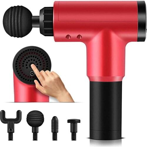 Massage Gun Fascia Gun Handheld Muscle Fascia Massager 4 Massage Head 6 Speeds Professional Deep Tissue Massager Pain Relief