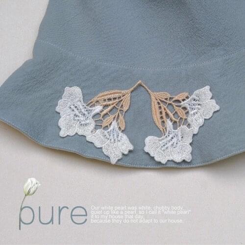 2pc/set Fashion sew on cute flowers patches for clothing embroidery lace appliques parche DIY handmade clothes accessories