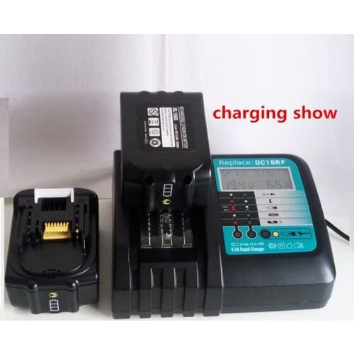 NEWEST Li-ion Battery Charger 3A 6.5A Charging Current for Makita 14.4V 18V BL1830 Bl1430 DC18RC DC18RF Power tool + 3A USB port