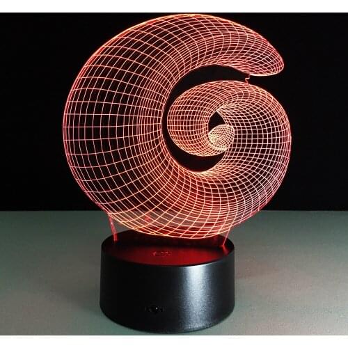 Novelty Atmosphere 3D Abstract Lamp Illusion Visual Child Baby Night Light LED Lighting Toys Luminaria Bedroom Home Party Decor