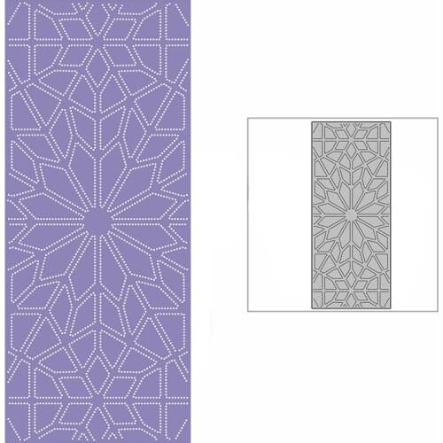 New Slim Spotted Diamond Flower Background Plate Craft Embossing 2021 Metal Cutting Dies for DIY Scrapbooking Album Card Making