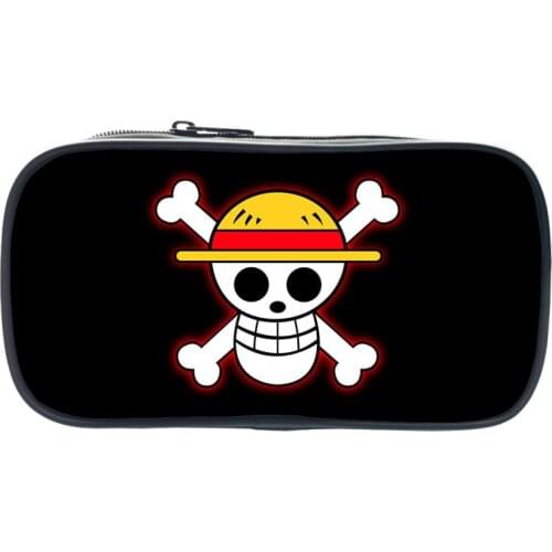 New Anime One Piece Pencil Study Case School Kids Study Bags 3D Printing Box For Children Cool Make Up Bag For Gifts Wallet