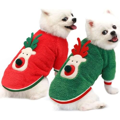 Pet Dog Cat Christmas Teddy Bear Autumn Winter Clothes