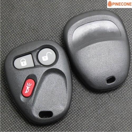 PINECONE for CADILLAC CHEVROLET GMC YUKON XL 1500 2500 SATURN VUE HUMMER H2 Black Car Key Case Fob Remote Car Key Shell 1 PC