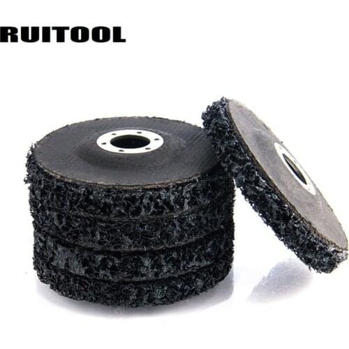 RUITOOL 115*22mm Polyurethane Strip Disc Polishing Wheels Metal Grinding Wheel Angle Grinder Disc For Metal Rust Remover