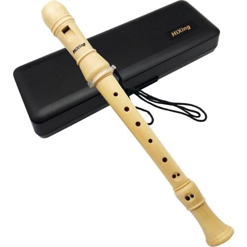 Recorder Instrument for Kids Adults Beginners Soprano Recorder Baroque Maple Wood C Key 3 Piece Recorder