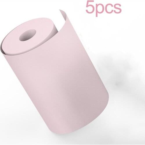 5 Rolls/SET 58MM Printable Sticker Paper Direct Thermal Paper Self-Adhesive for PAPERANG Portable Pocket Printer