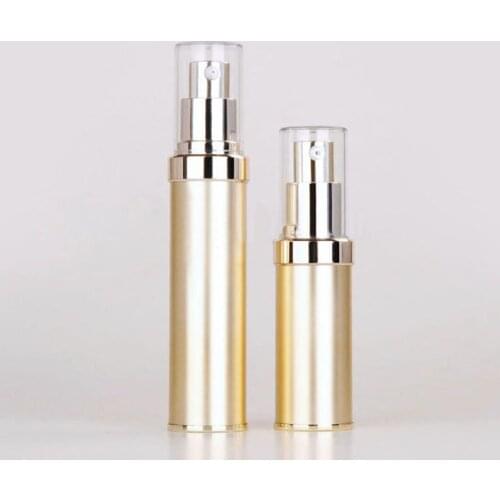 30ML Gold Airless Plastic Lotion Bottle With Airless Pump Can Used For Cosmetic Packaging 20Pcs/Lot