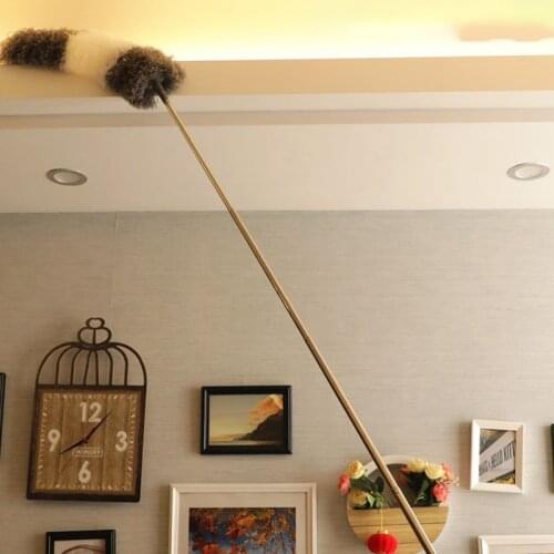 Retractable Dust Duster Microfiber Extendable 100" Bendable Head Stainless Steel Pole for Household Clean Retractable Soft Brush