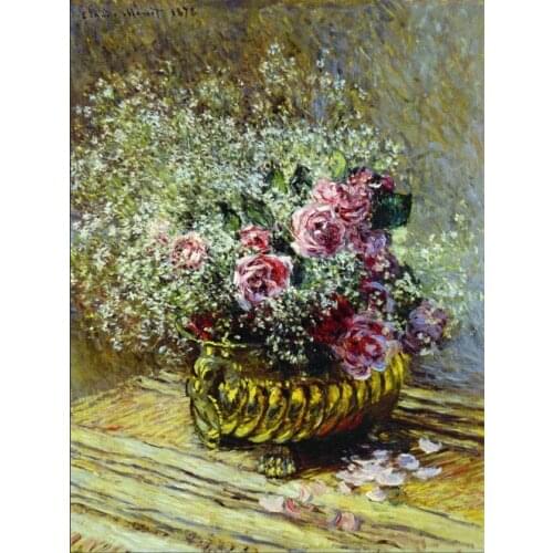 High quality Oil painting Canvas Reproductions Flowers in a Pot (1878) by Claude Monet hand painted
