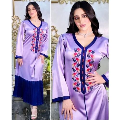 Abaya Dubai Muslim Dress Women Arabic Caftan Marocain Evening Dresses Turkish Islamic Clothing Elegant Kaftan Embroidery Robe
