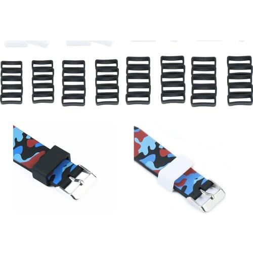 10x White Siliccone Watch Band Watch Replacement Loops Watch Phone Keeper