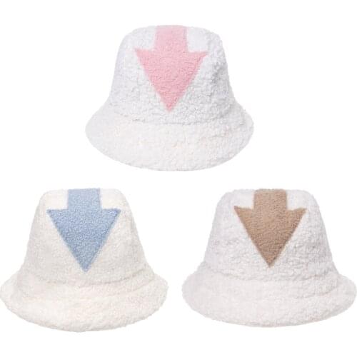 21.3-23.2 Inch Lambs Wool Bucket Hat for Women Winter Fishing Sports Hunting