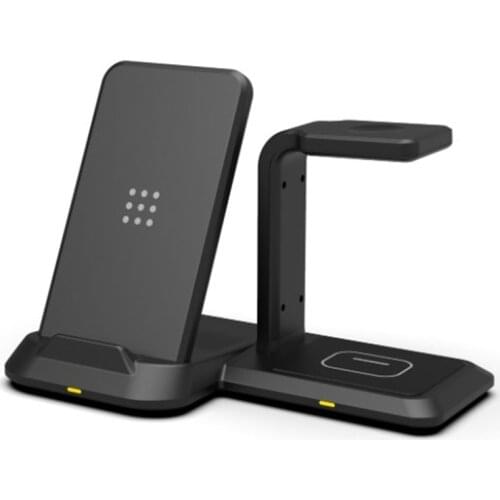 NEW-3 in 1 Qi Wireless Charger for Samsung Note 20 10 S10 Wireless Charger Stand for Galaxy Watch Active/Galaxy Buds