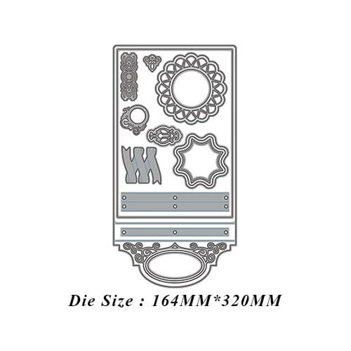 JMCRAFT Flower Paper Card Creeting Card #1 Metal Cutting Dies for DIY Scrapbook Handmade Paper Craft Metal Steel Template Dies