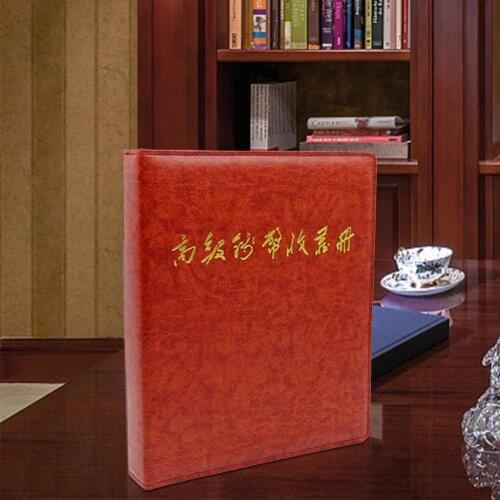 Paper Money Collecting Book Vintage Leather Note Ticket Collection Page Storage Currency Album for Banknotes Stamps Coins