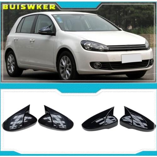 2 pieces For VW Golf MK6 R20 Touran Golf GTI 6 Golf 6 R Wing Mirror Cover Caps (Carbon Effect) for Volkswagen Mirror Cover Caps