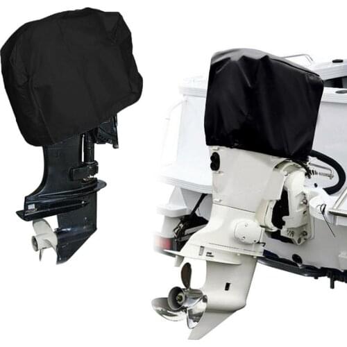 Boat Outboard Engine Cover 210D Oxford Cloth Sunshade Dustproof Cover 15-250HP Water Resistance Boat Yacht Accessories