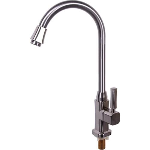 L15097 - Luxury Brass Material Nickle Brushed Cold Water Kitchen Sink Tap