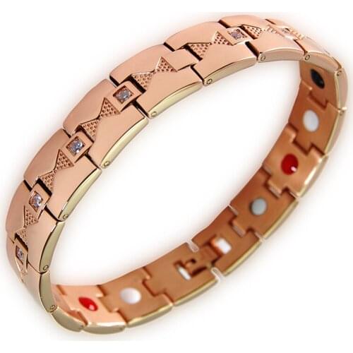 Vinterly Magnetic Bracelet Men Stainless Steel Jewelry Germanium Energy Charm Bracelet Femme Magnet Health Bracelets for Women