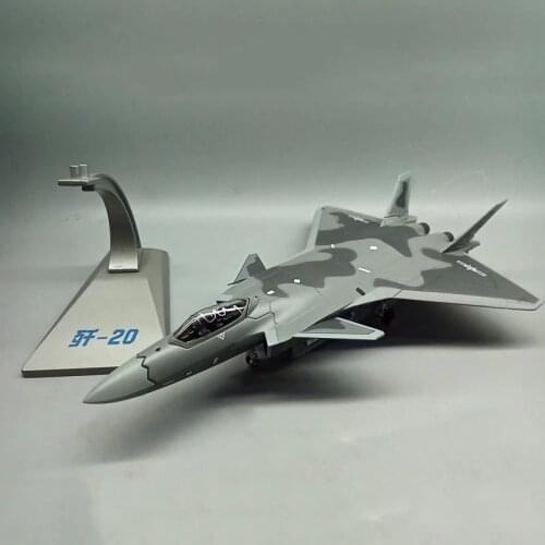 1/100 Scale China Airforce J-20 Fire Fang Fighter Air Force Diecast Aircraft Plane Model Alloy AirlineToy