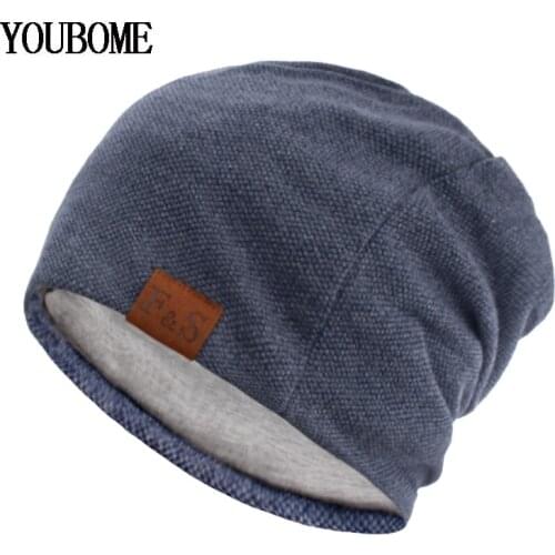 Fashion Skullies Beanies Mens Autumn Hat Women Knitted Hats For Men Gorros Bonnet Spring Thick Winter Beanie Hat Brimless Cap