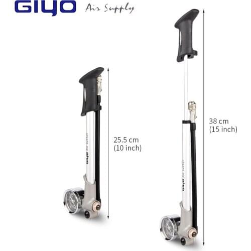 GIYO Pump 300psi High-pressure Bike Air Shock Pump For Fork&Rear Suspension Cycling Bicycle Pump Mountain Bike Pump With Gauge