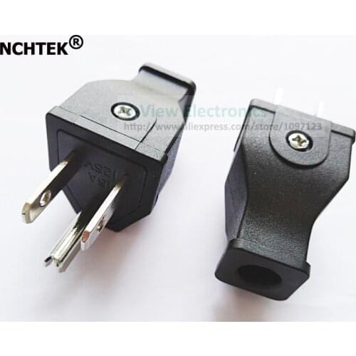 NCHTEK Nema 5-15P US Plug, Rewirable US Plug, Assembly US Plug/Free DHL Shipping/100PCS