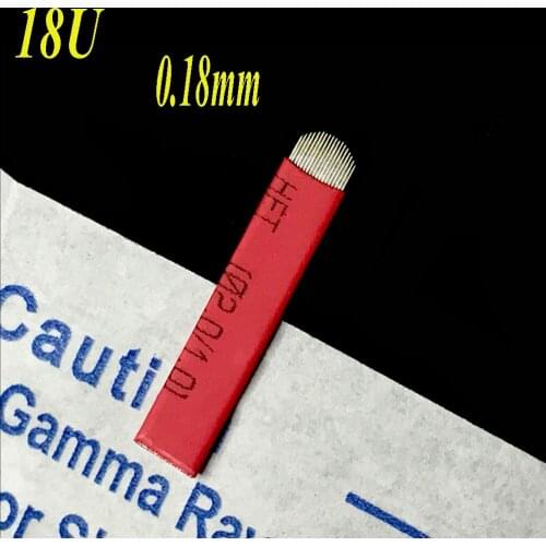 New Arrival Lamina Tebori U 18 Microblading Pin 0.18mm Tattoo Needles Permanent Makeup Eyebrow 3D Embroidery Blade Manual Pen