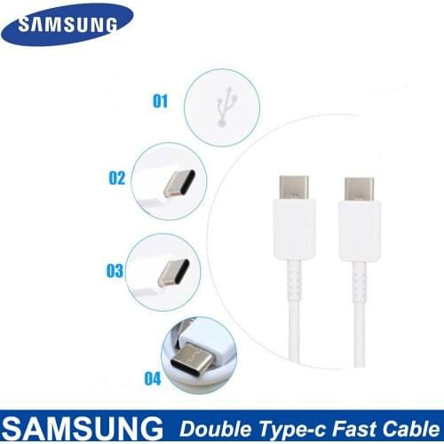 Original Samsung USB C To Type C Cable USB 3.1 Super Fast Charging Dual Type C Wire For Galaxy Note 10 Plus 10+ S20 S10 Plus A71