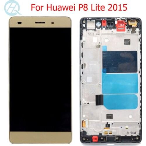 Original LCD For Huawei P8 Lite 2015 Display With Frame Touch Panel Screen 5.0" P8 Lite ALE-L04 ALE-L21 LCD Display Assembly