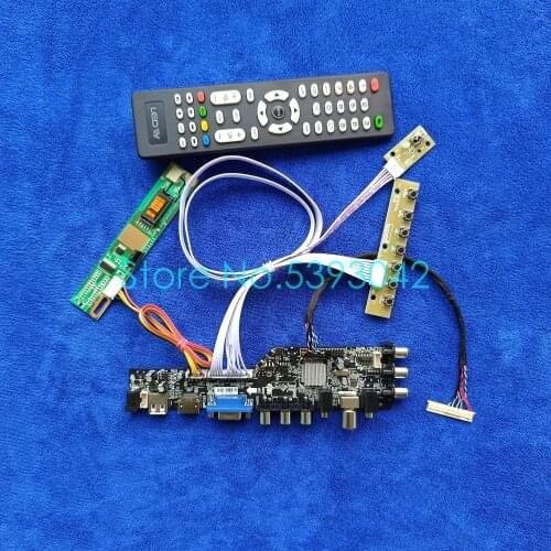 Fit LP141WX1(TL)(01)/(TL)(02)/(TL)(03) digital 3663 AV USB 1280*800 DVB-C 30-Pin LVDS 1CCFL LCD display controller card kit