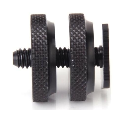 Pro 1/4" Mount Adapter for Tripod Screw to Flash Hotshoe Black