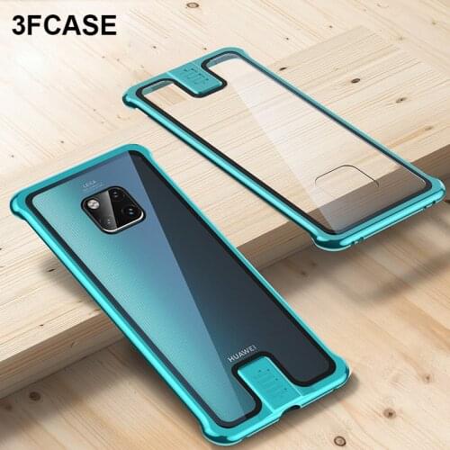 Metal Glass Mate 20 Pro Case For Huawei Mate 30 Pro Case Transparent Mate 20 Cover Frameless Mate 30 Coque Mate 20 30 Pro Funda