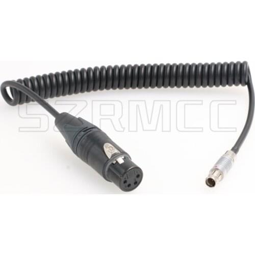 RS Fischer 3 Pin Male to 4 Pin XLR Female Power Cable for Sony ARRI Alexa Camera to TVlogic LVM-170A SmallHD 1303 Monitor