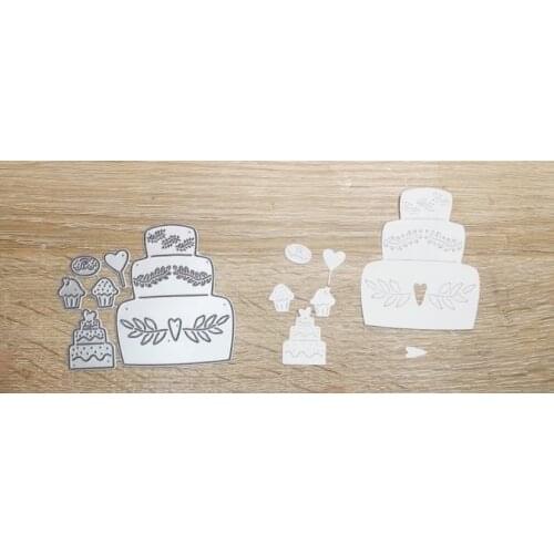 Dies Scrapbooking Metal Birthday Cake Cutting Dies Craft Embossing Make Paper Greeting Card Making Template DIY Handmade 2021