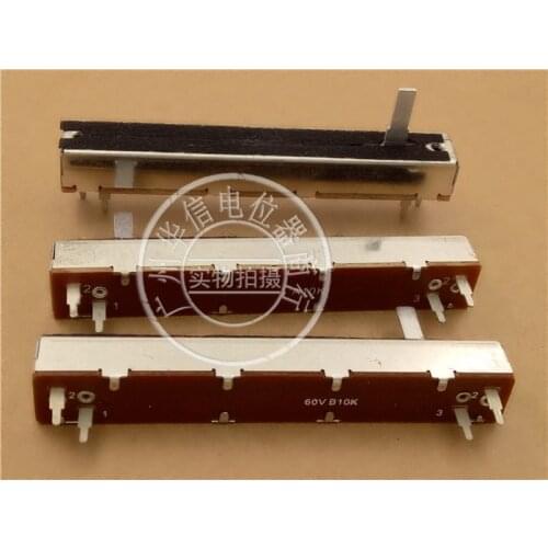 5pcs Mixer SL60V A10K-15C single-joint potentiometer / 88mm B10K slide variable resistor