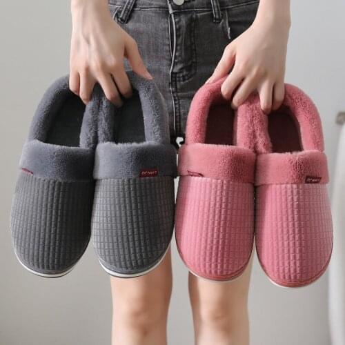 Warm Plush Fur Comfort House slippers Male 2021 Winter Shoes Men Slippers Soft Indoor Cover Heels Slippers Mens Zapatilla Mujer