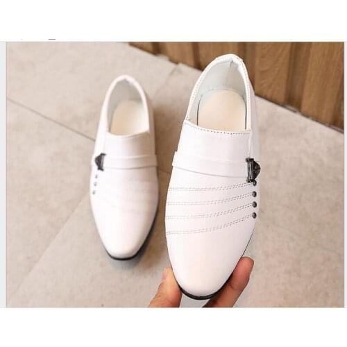 Fashion Kids Shoes Wedding Leather Shoes Soft Hand Feeling Children Fashion show Boys British Style Student Perform Casual Shoes