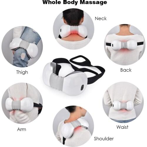 U Type Electrical Car/Home Massage Shiatsu Back Shoulder Neck Massage Multifunctional Infrared Heated Kneading Massager