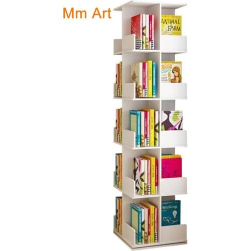 Dekoration Estanteria Kid Ladder Display Cabinet Shelf Wood Rotate Rotatable Librero Modern Bookcase Book Rack Bookshelf Case
