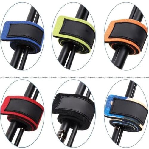 2pcs Reusable Fishing Rod Tie Holder Strap Suspenders Rod Cable Loop Box Accessories Ties Belt Fishing Tackle Hook A0S2