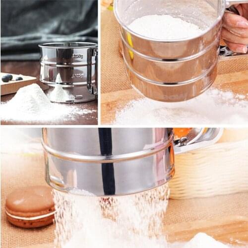 2020 Hot 1pc Baking Tools Stainless Steel Mesh Flour Sifter Sieve Strainer Cake Baking Kitchen Helper Prop