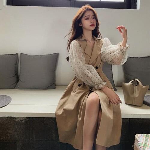 2021 New Popular Windbreakerelegant Pastel Tallas Extra Grandes Para Mujer Eam Official Store Trench Coat For Women Long Coat