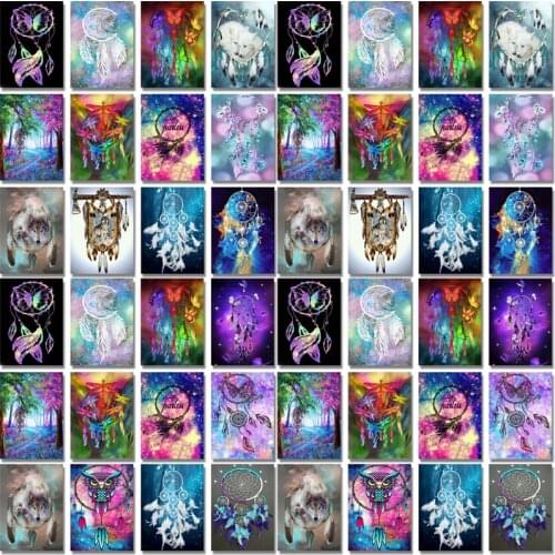 3d Diy Round Diamond Embroidery Indian Dream Catcher Cross Stitch Resin Craft Full Diamond Painting Feathers Children Home Decor