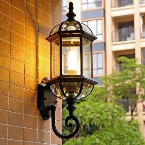 European style simple bedroom courtyard outdoor waterproof lamp living room background wall store decorative wall lamp LX102210