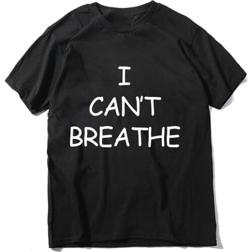 Unisex Mens summer cotton short sleeve printed T-shirt George Floyd I Can't Breathe Artwork Printed Tee women Sports T-shirt