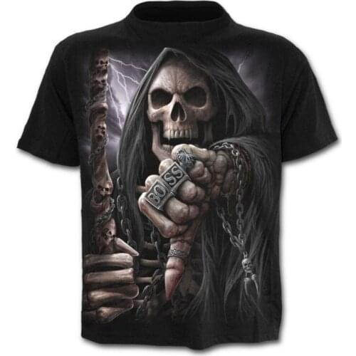 Scary Skull T-shirt Mens T-shirt Summer funny shirt t-shirts Anime T-shirt Novelty t shirt Oversized T-shirt Streetwear men tops
