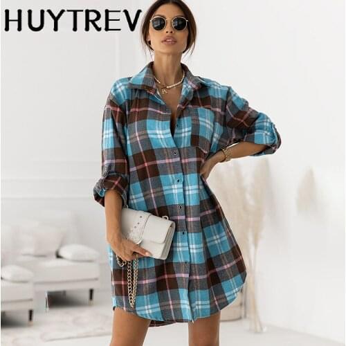 Женские рубашки оверсайз Huytrev China At AliExpress